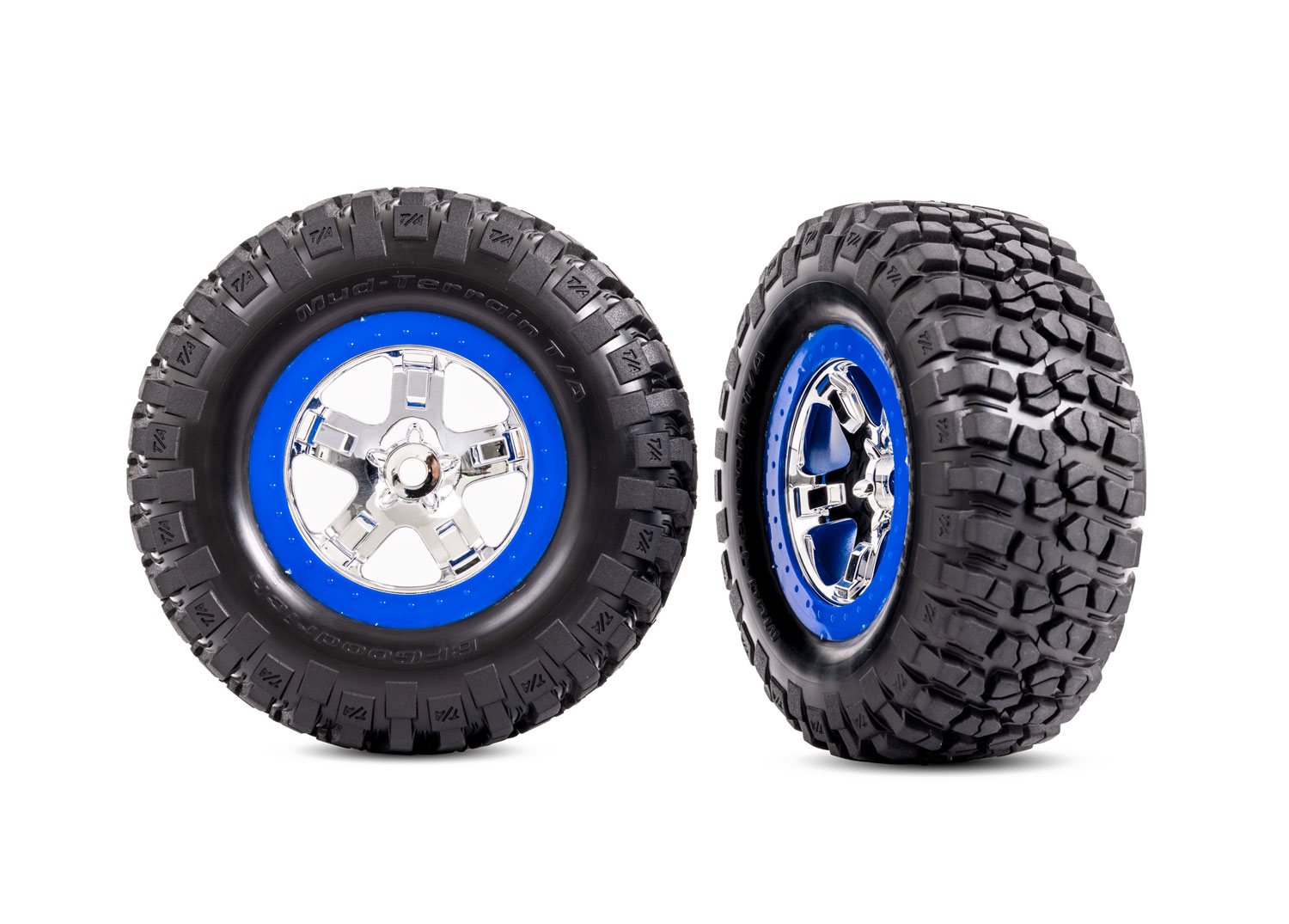 SCT Chrome & Blue Wheels & BFGoodrich Tires (2)