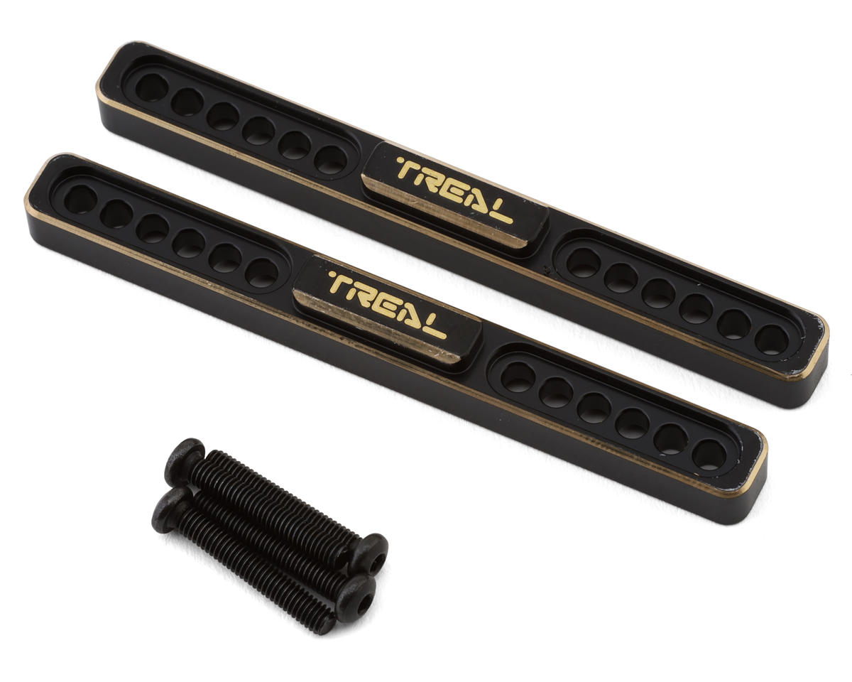 Treal Hobby CNC Brass Side Boulder Bars for Traxxas TRX-4M (Black) (2) (14.7g)