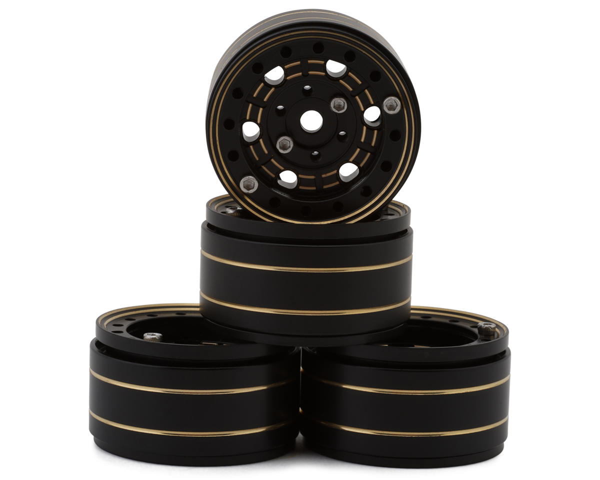 UDI RC Version "A" 6-Hole Brass Beadlock Wheels (Black) (4) (UCX24/UCX24 Pro)