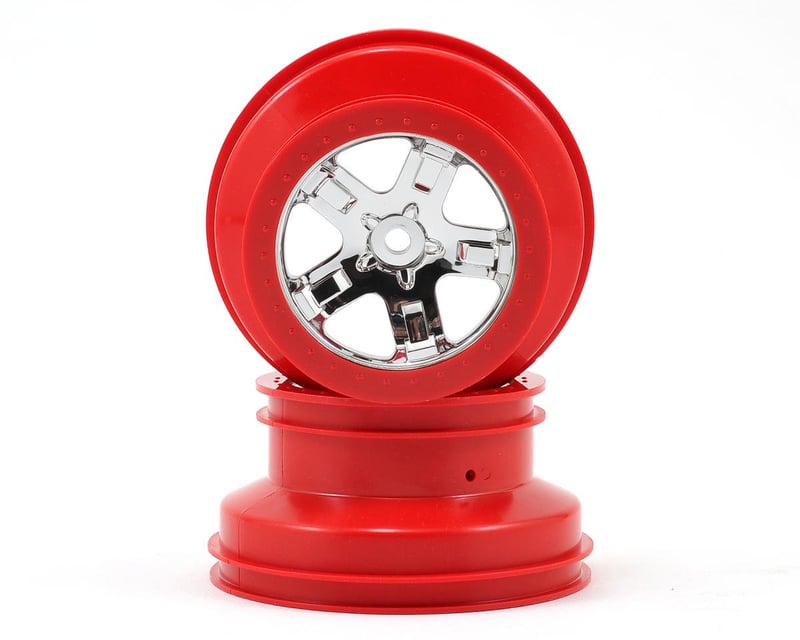 SCT Chrome & Red Wheels (2)