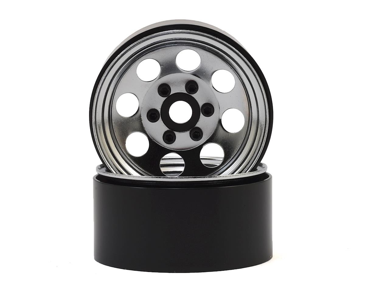 SSD RC 8 Hole 1.9"" Steel Beadlock Wheels (Chrome)
