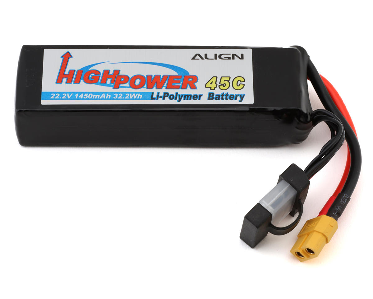Align 6S High Power LiPo 45C Battery Pack (22.2V/1450mAh)