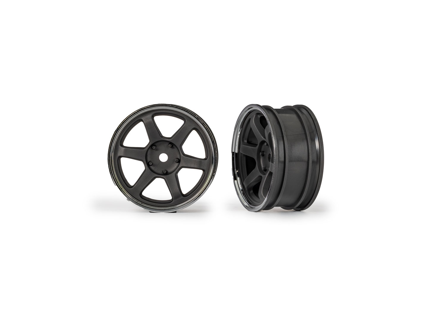 1.9" Gray 6-Spoke Front Wheels (2)