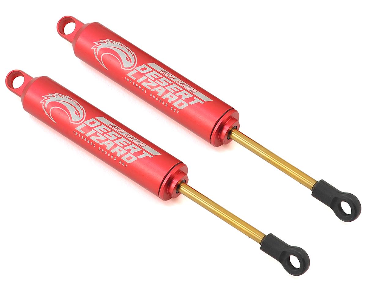 Yeah Racing Aluminum Desert Lizard Two Stage Internal Spring Shocks (Red) (2)