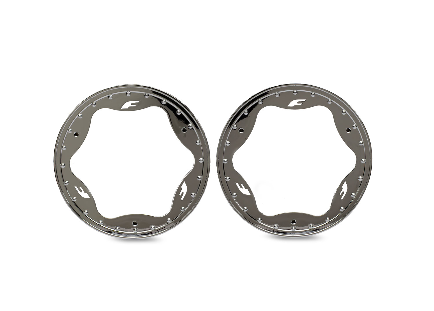 3.5" Chrome Funco Front Beadlock Rings (2)
