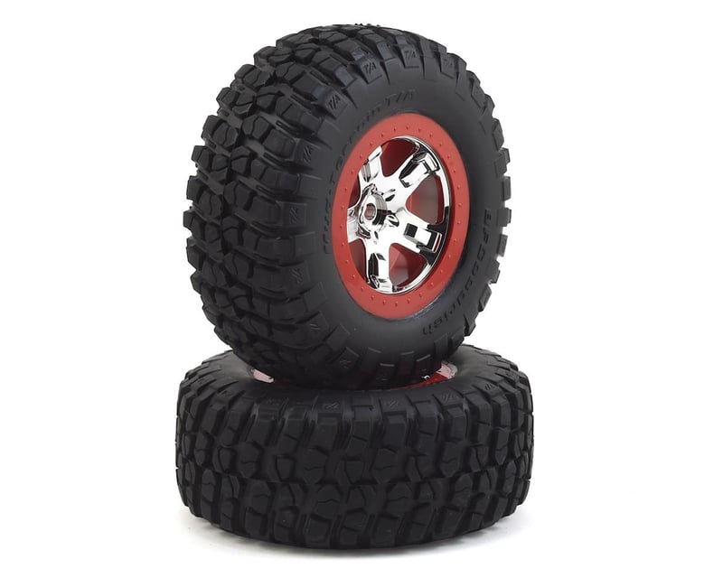 SCT Chrome & Red Wheels & BFGoodrich Tires (2)