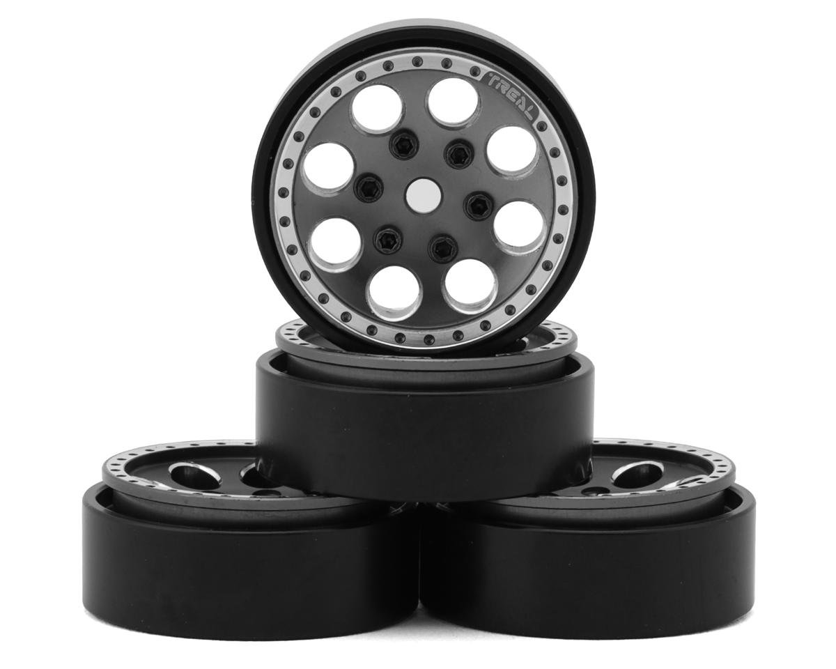 Treal Hobby 1.0" 8-Hole Beadlock Wheels (Grey) (4) (22g)