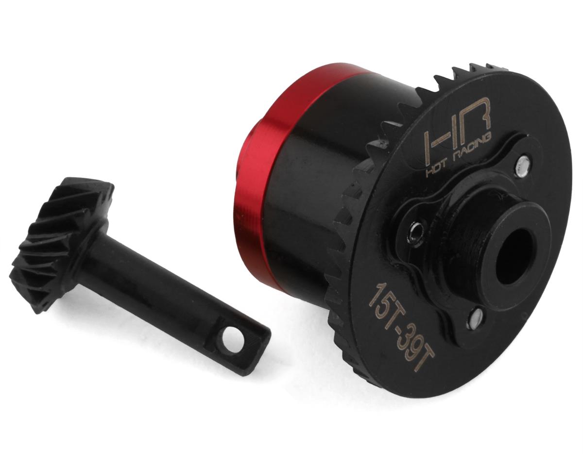 Hot Racing Steel Helical Spiral Gear Set w/Aluminum Cover Plate for Traxxas 1/16