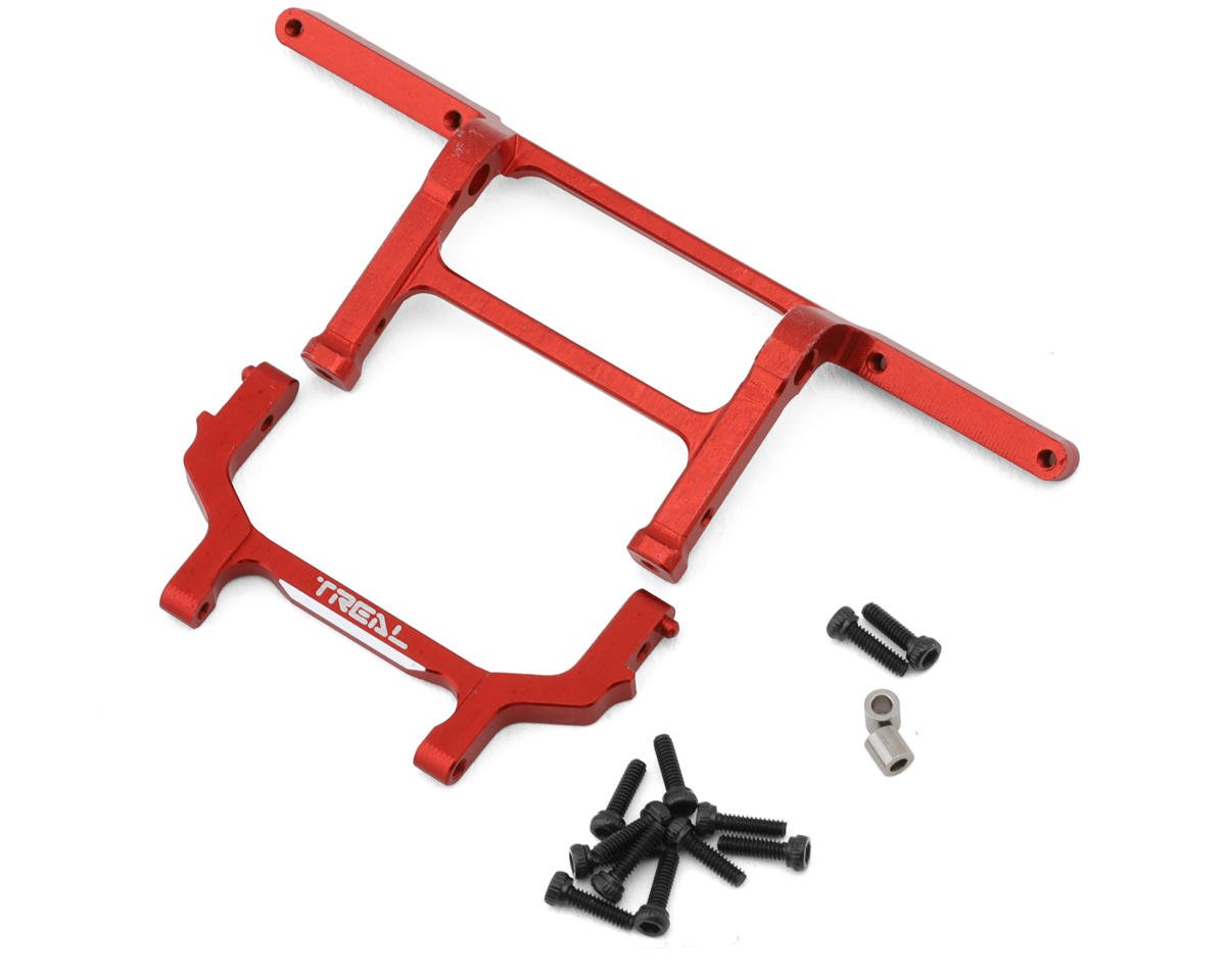 Treal Hobby Axial SCX24 Aluminum Rear Bumper Mount (Red) (C10)
