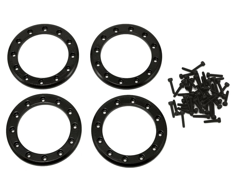 1.9" Black Aluminum Beadlock Rings w/ Screws (4)