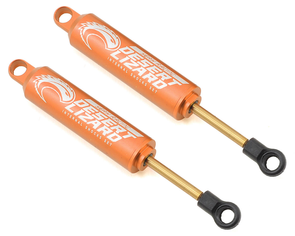 Yeah Racing Aluminum Desert Lizard Two Stage Internal Spring Shocks (Orange) (2)