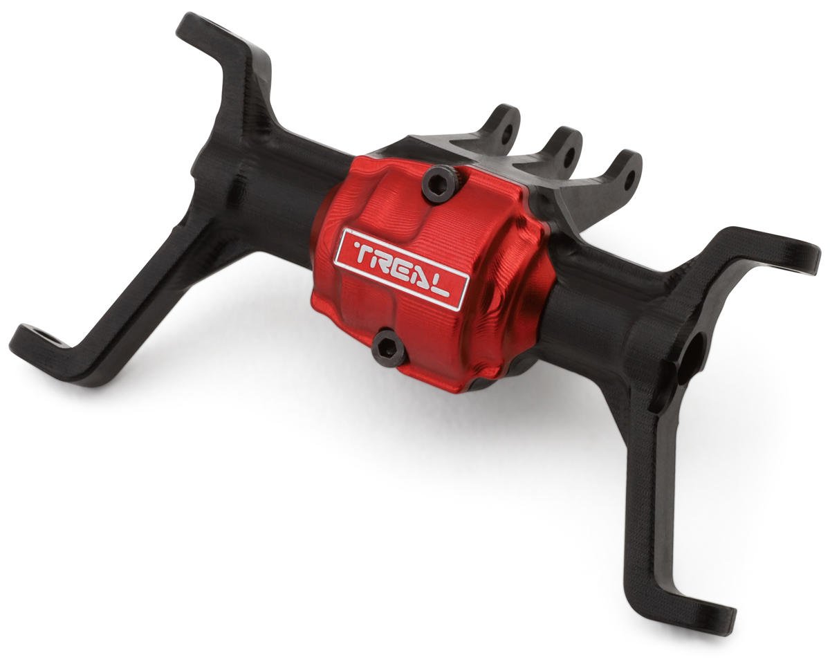 Treal Hobby Redcat Ascent-18 7075 Aluminum Front Axle Housing (Black)