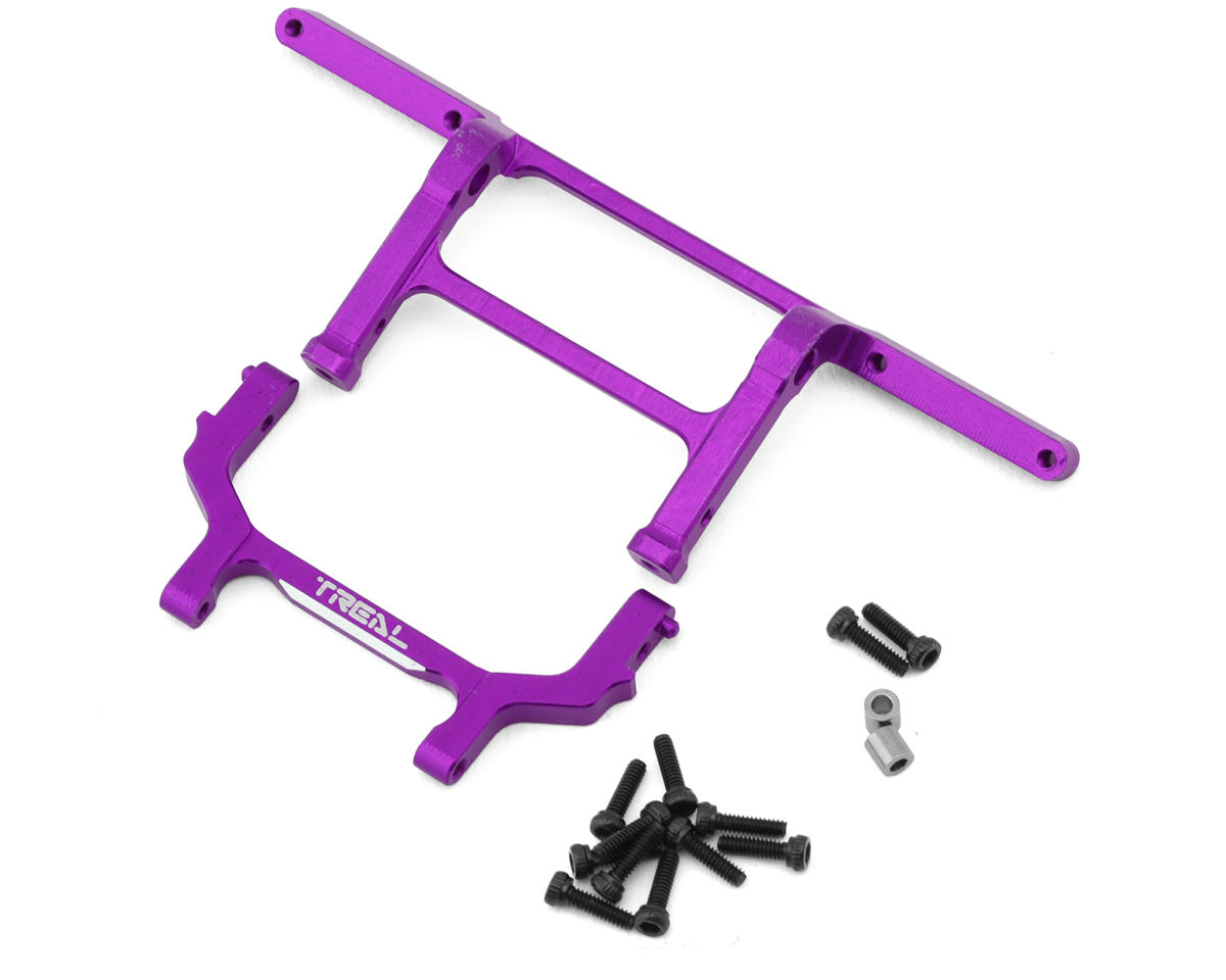 Treal Hobby Axial SCX24 Aluminum Rear Bumper Mount (Purple) (C10)