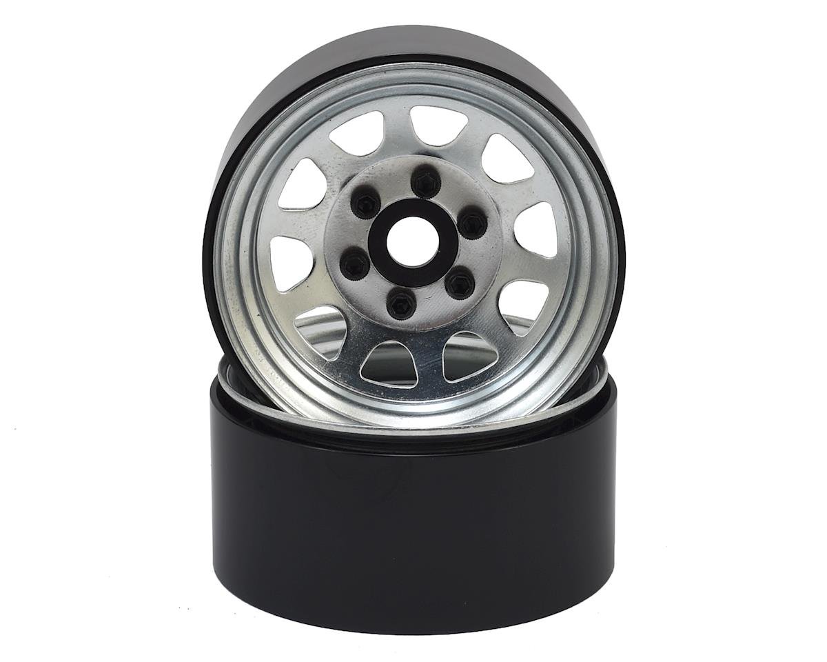 SSD RC Stock 1.9"" Steel Beadlock Wheels (Silver)