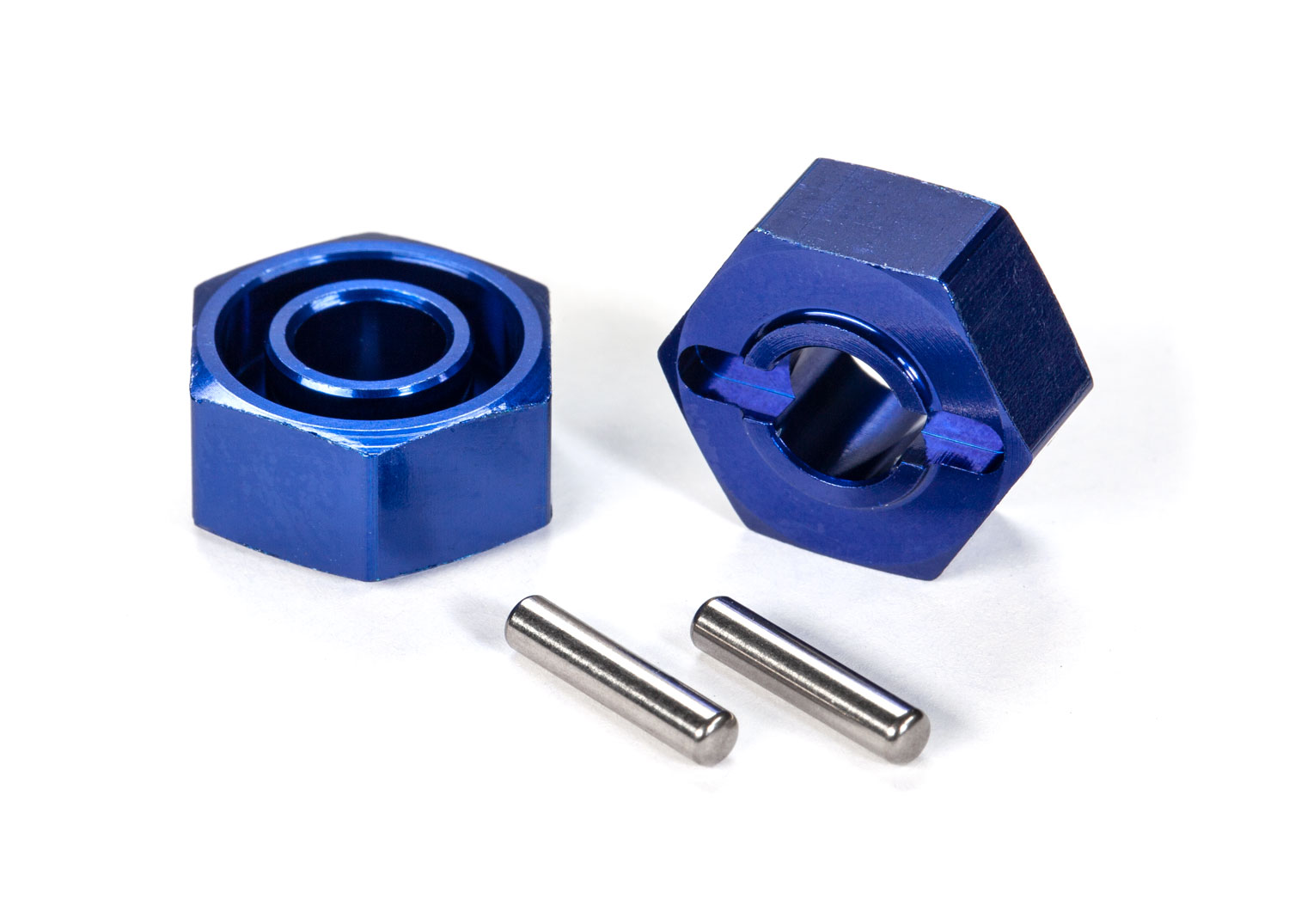 Blue Aluminum 12 mm  Hex Hubs (2)