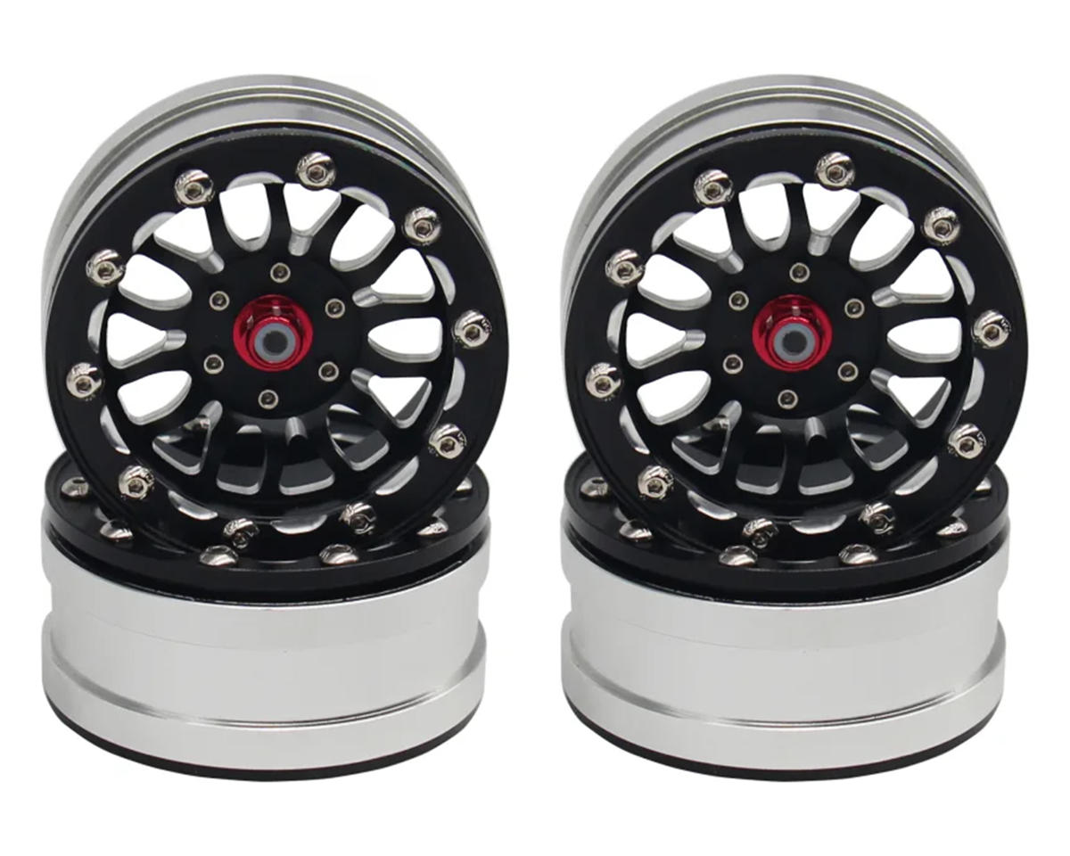 Hot Racing 1.9" Aluminum A Type Beadlock Wheels (4)