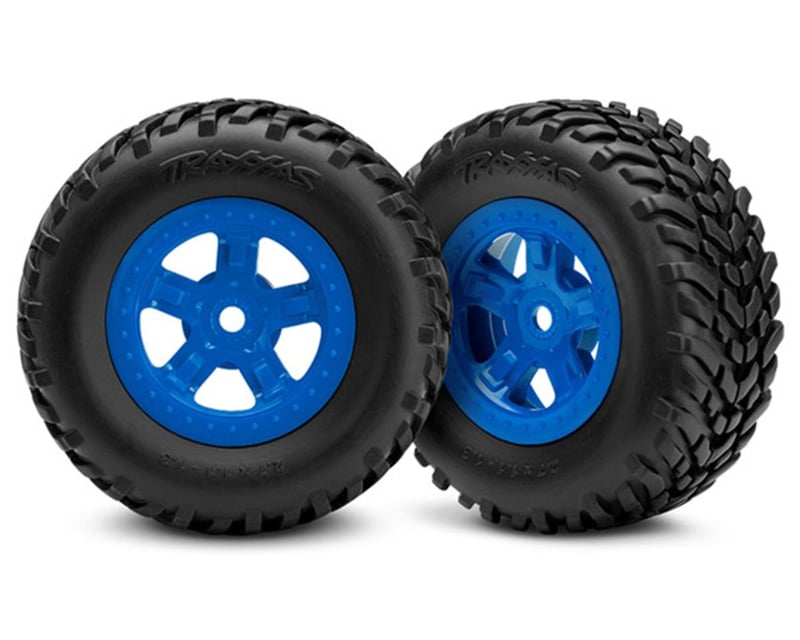 Blue 5-Spoke wheels with SCT Tires (2)
