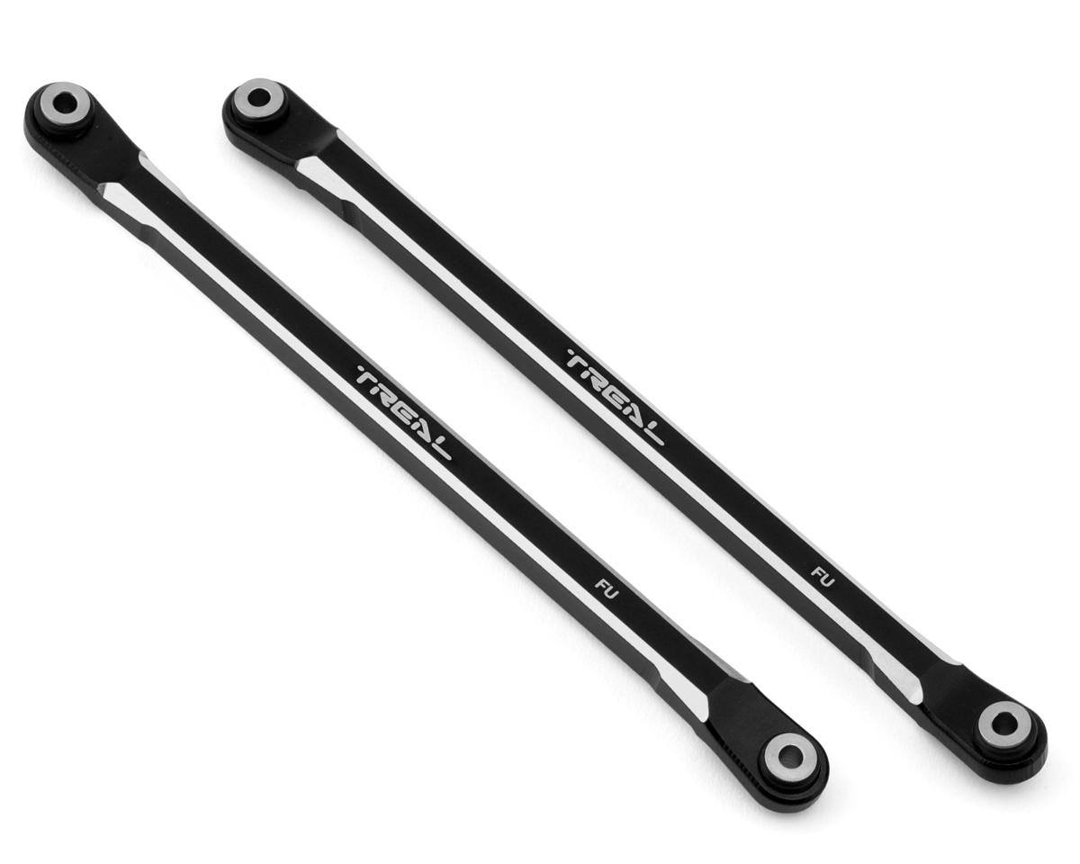 Treal Hobby RBX10 Ryft Aluminum Front Upper Links (Black) (2)