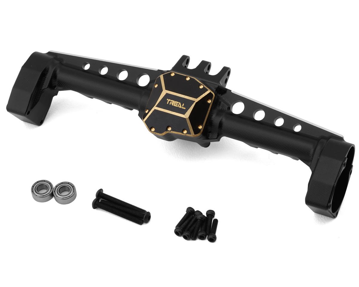 Treal Hobby SCX10 III Aluminum Rear Portal Axle w/Brass Differential Cover