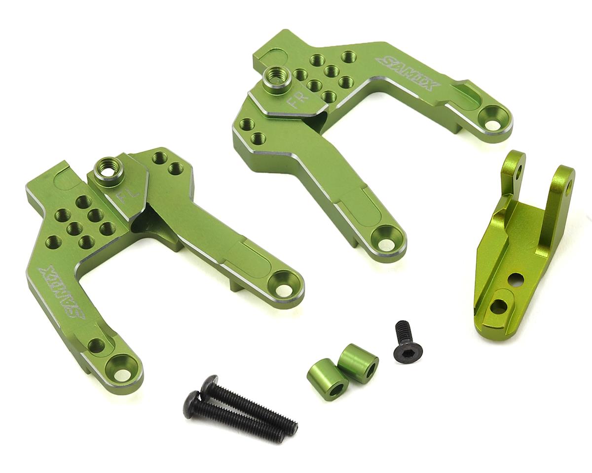 Samix SCX10 II V2 Aluminum Front Shock Plate Set (2) (Green)
