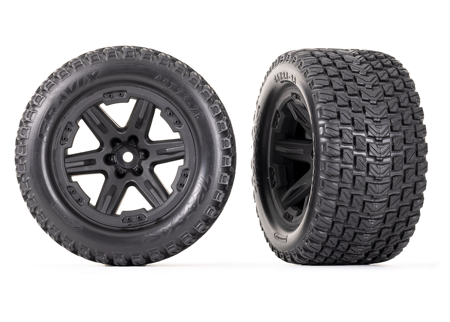 RXT 2.8" Black Wheels & Gravix Tires (2)