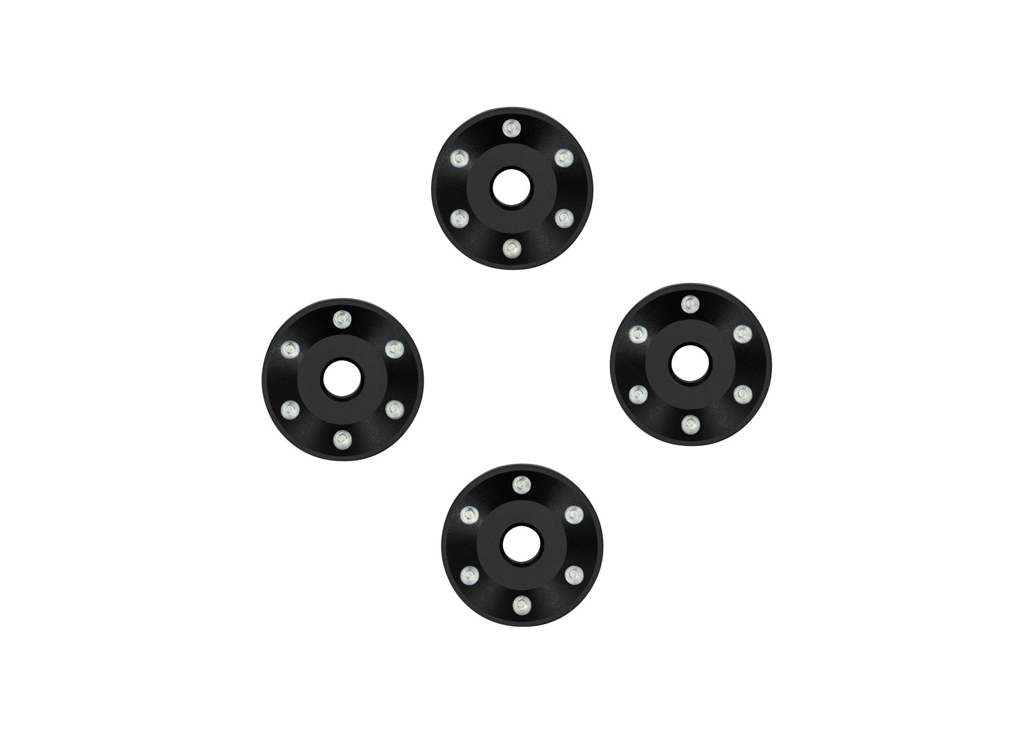 Black Aluminum Wheel Washers (4)