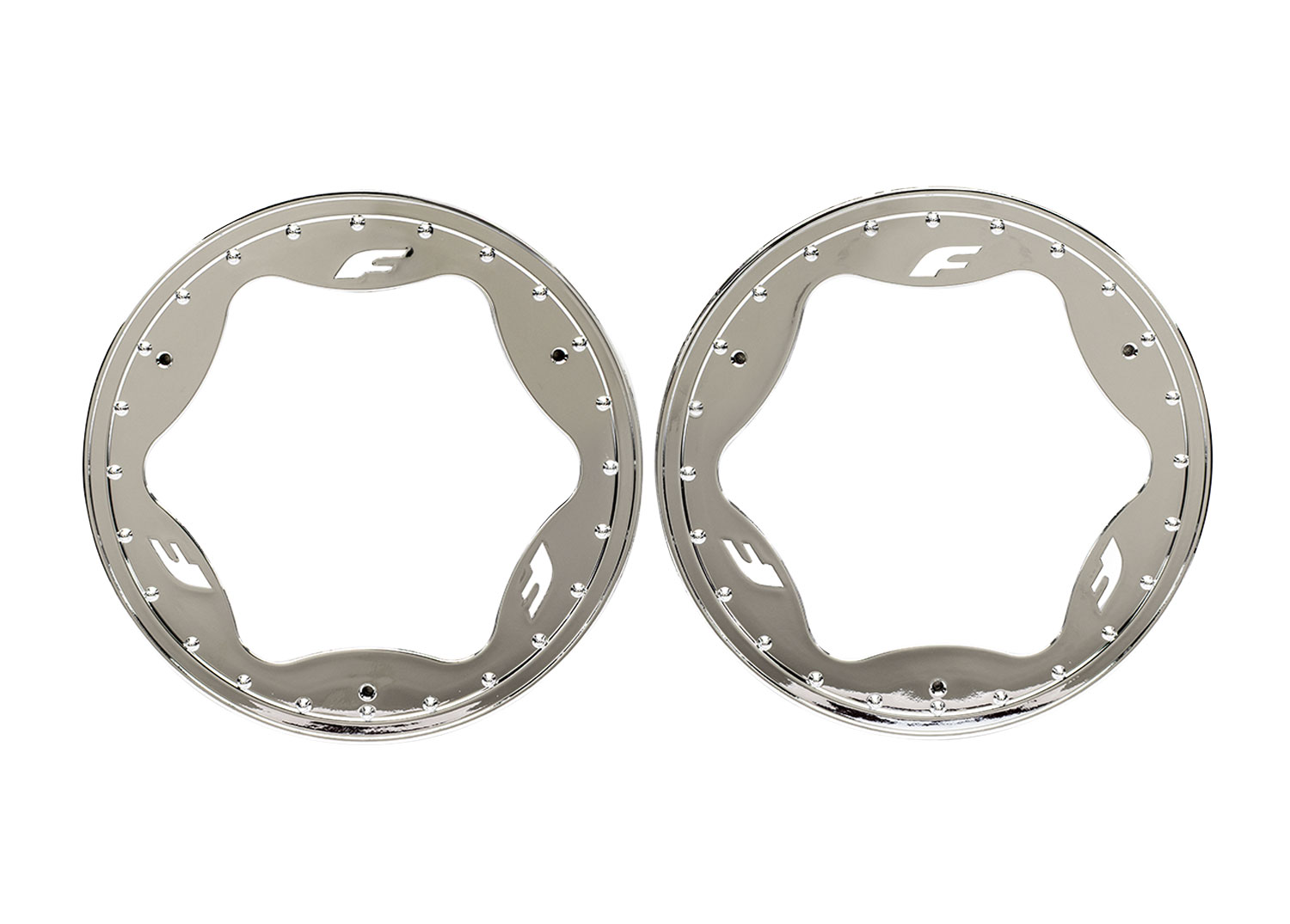 3.9" Chrome Funco Rear Beadlock Rings (2)