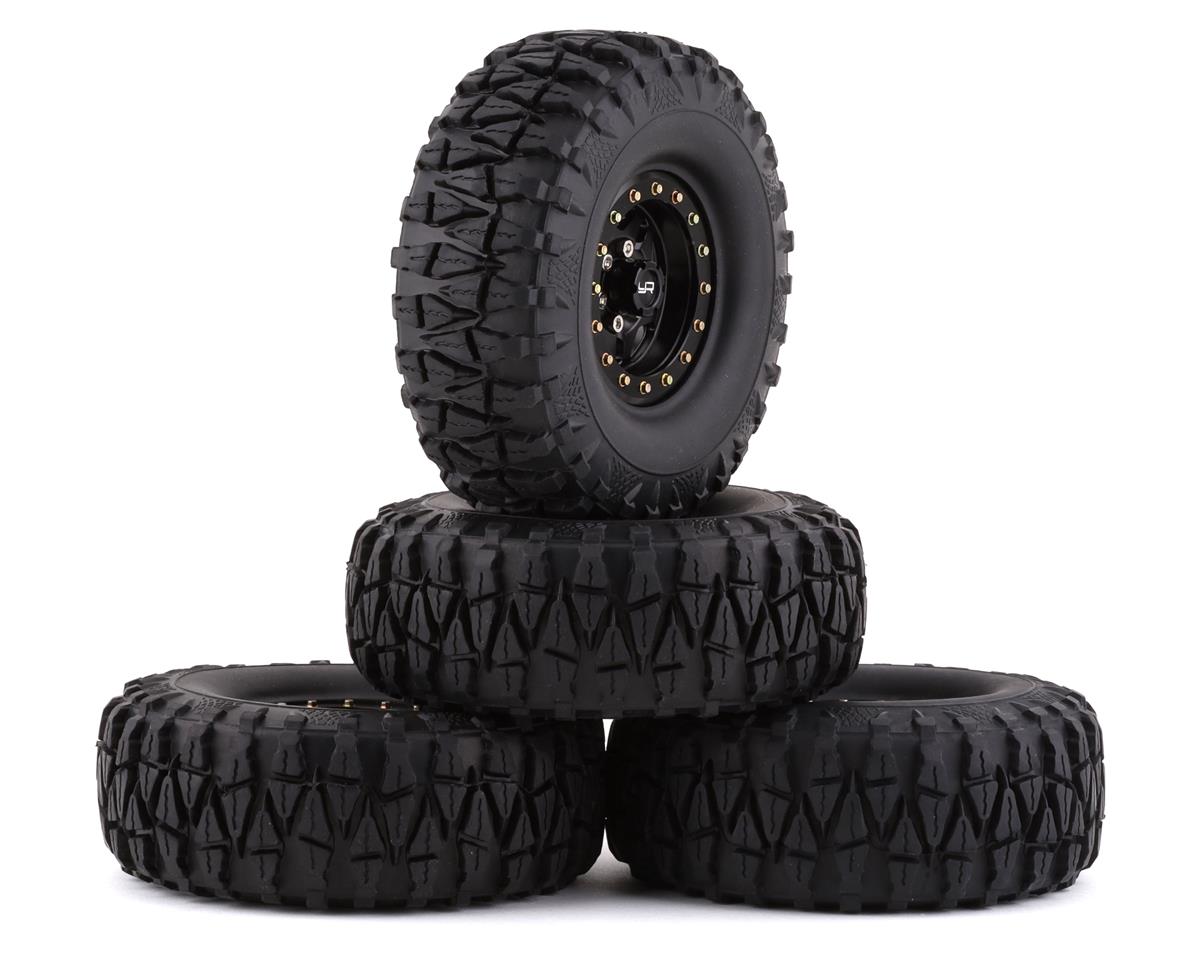 Yeah Racing Soft 1.9" Off-Road Pre-Mounted Tires w/Aluminum Beadlock Wheels