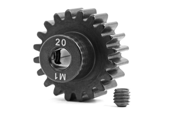 20-Tooth Machined Pinion Gear (1.0 Mod) 5 mm Bore