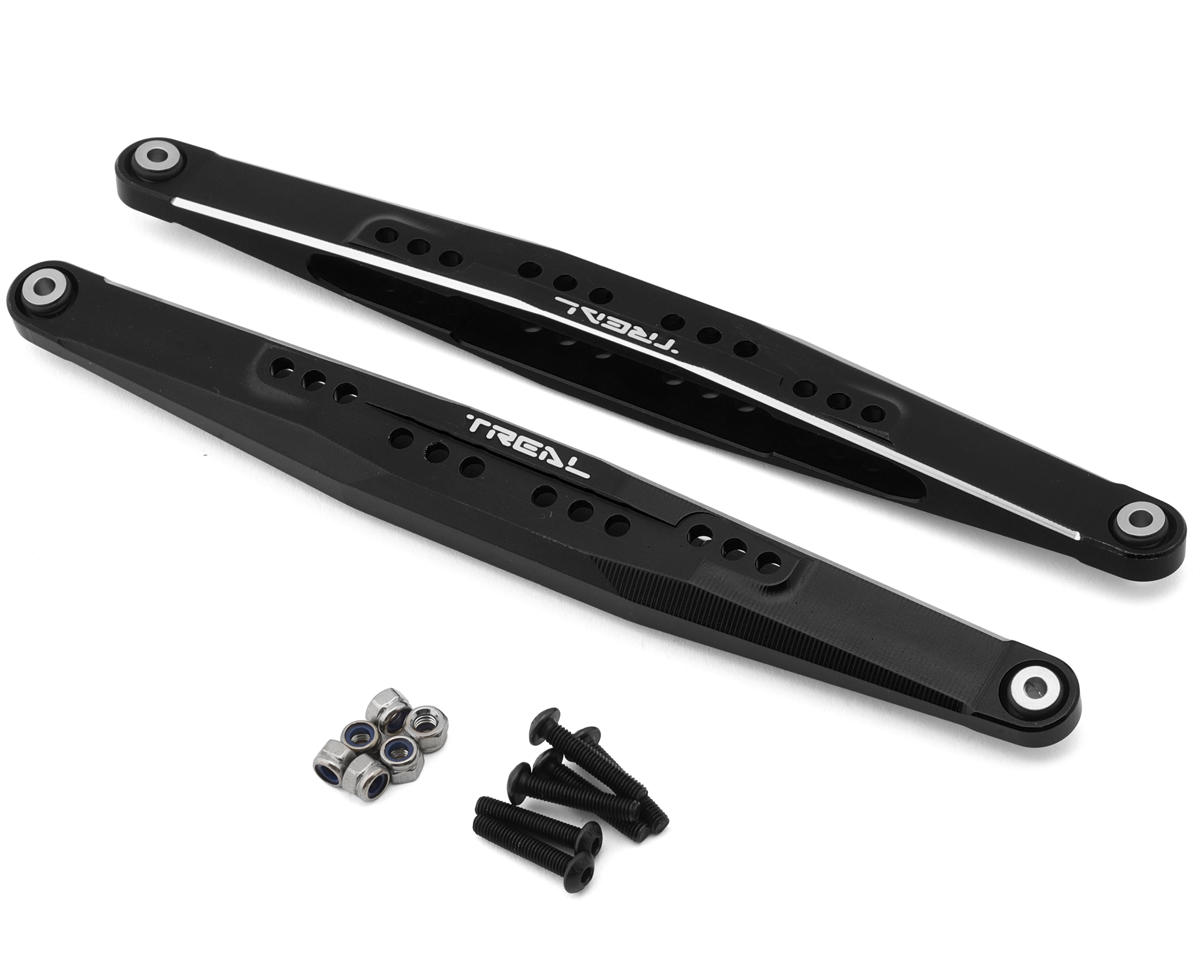 Treal Hobby Losi Hammer Rey U4 Aluminum Rear Lower Trailing Arms (Black) (2)