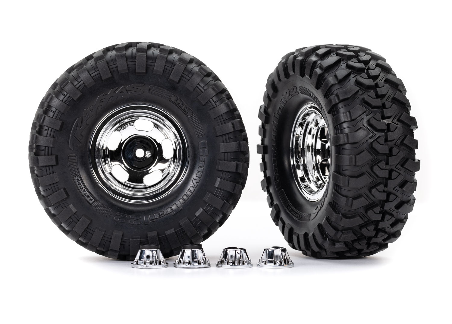 2.2" Slotted Chrome Wheels & Canyon Trail Tires (2)