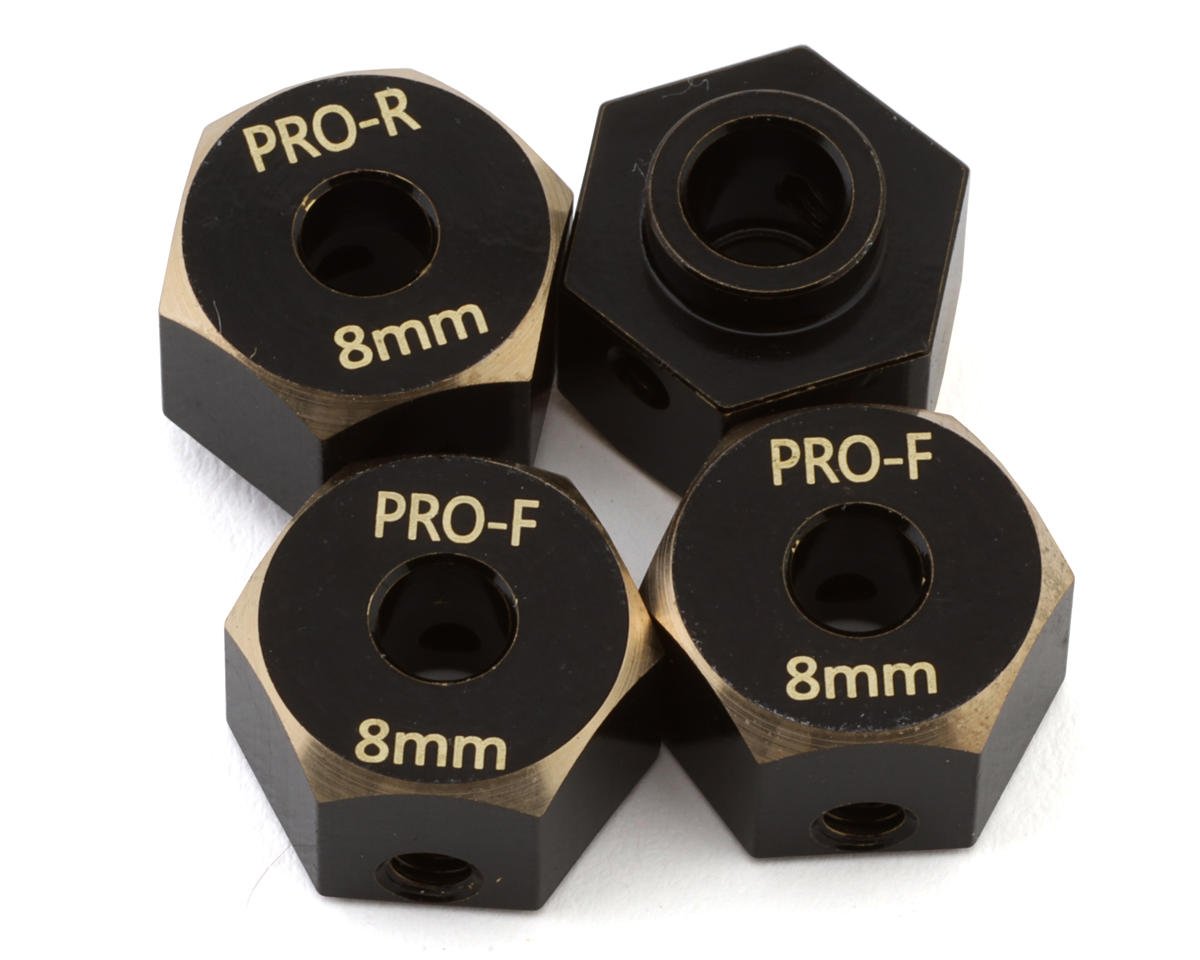 Samix Axial SCX10 Pro Brass Hex Adapters (8mm) (4)