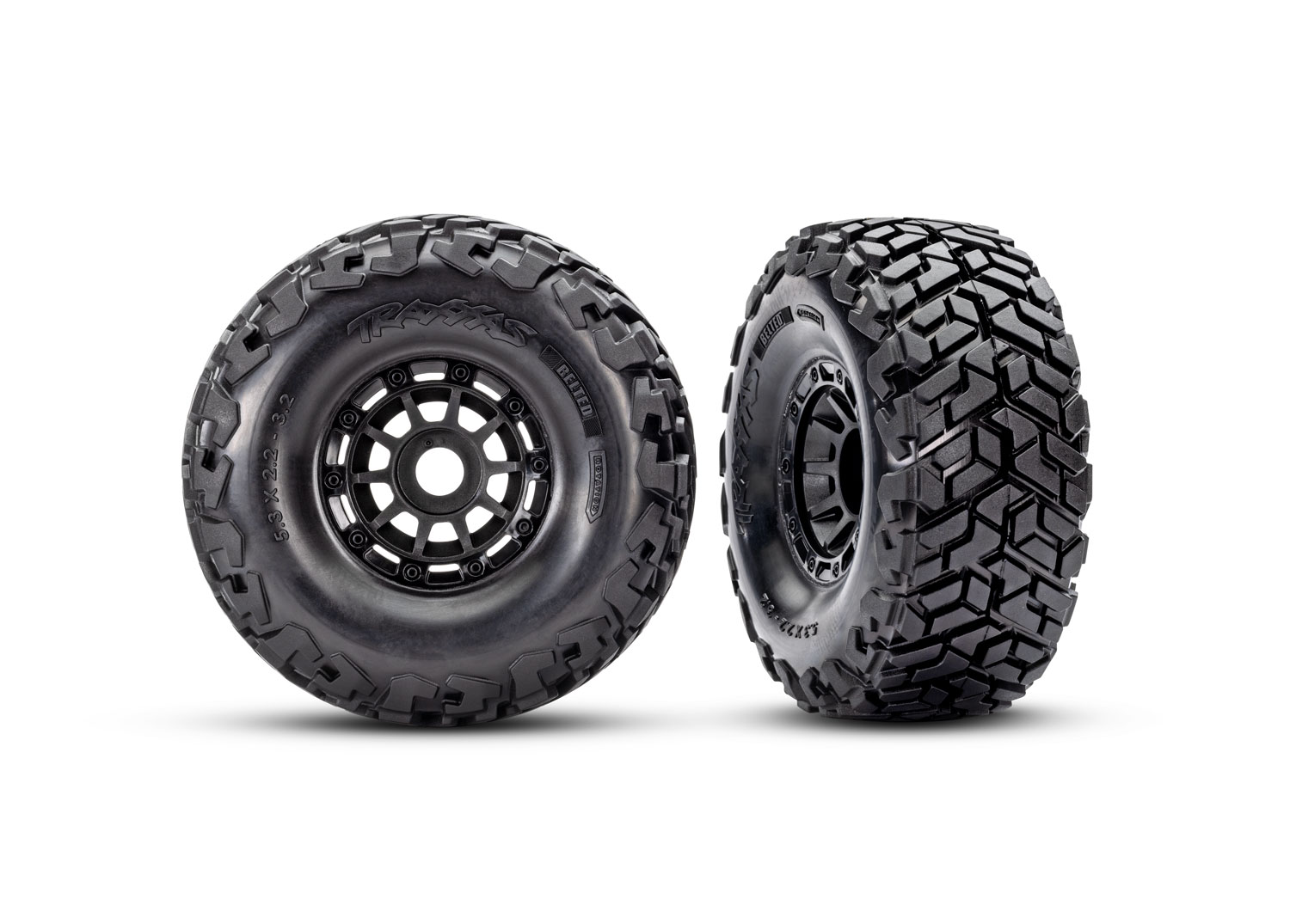 Black Wheels w/ Maxx SC Belted Tires (2)