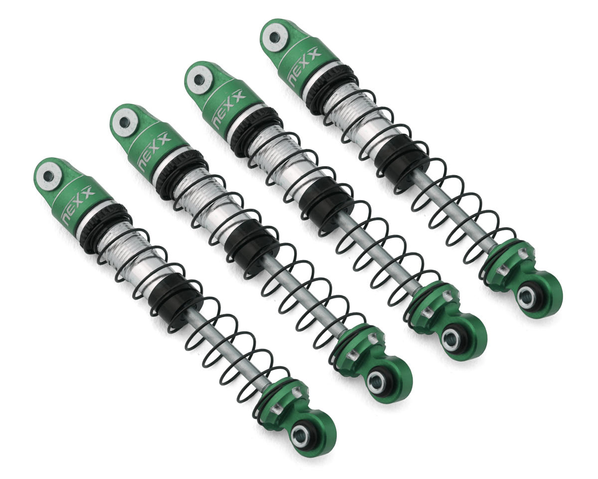 NEXX Racing AX24 52mm Aluminum Oil-Filled Long Travel Shocks (Green) (4)