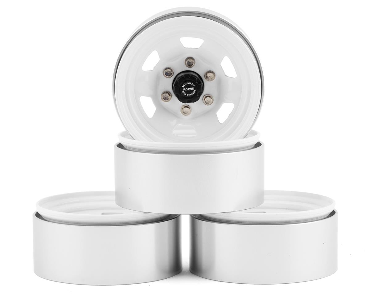 RC4WD Stamped Steel 1.7" Beadlock SR5 Wheels (White/Black)