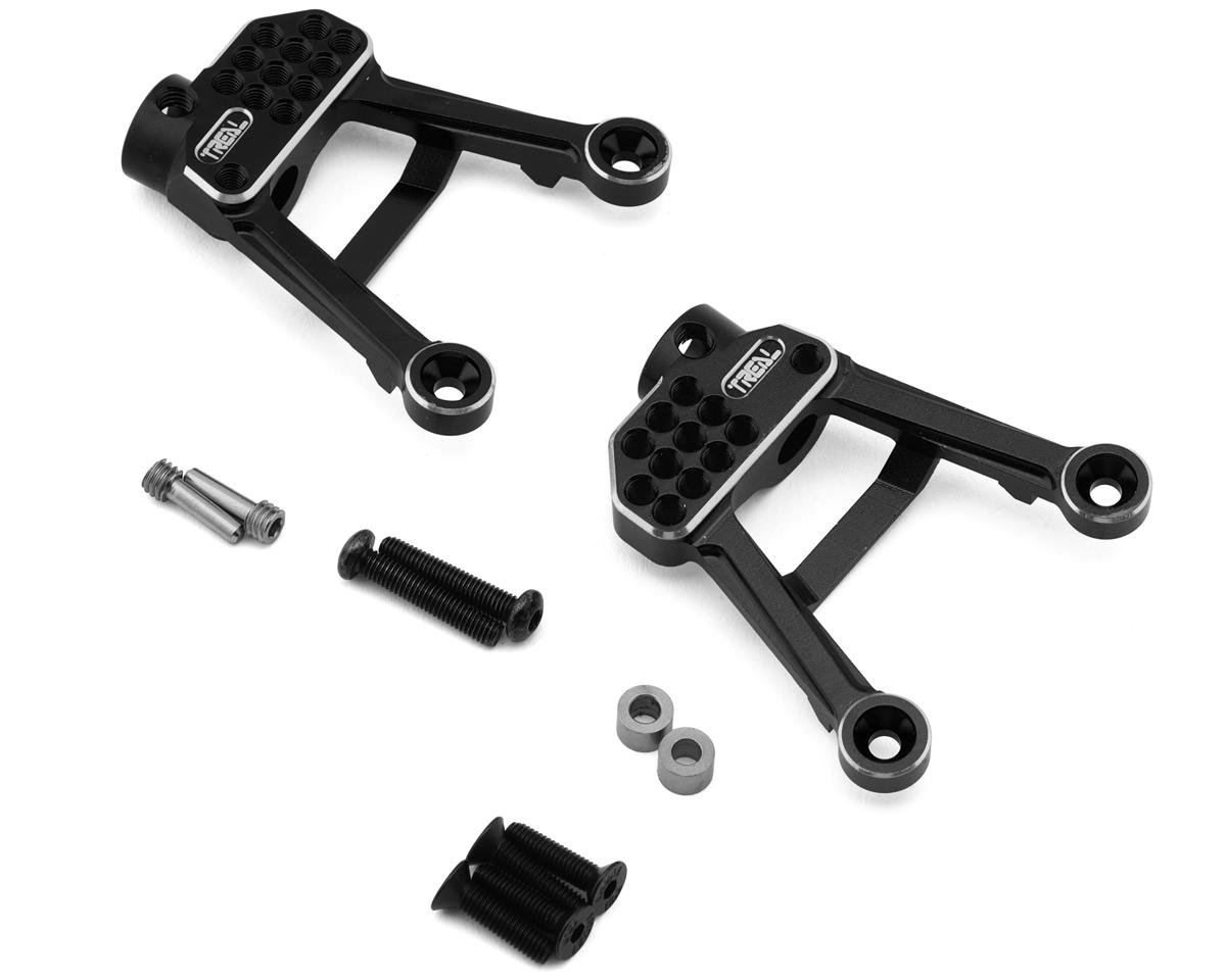 Treal Hobby Axial SCX10 II 7075 Aluminum Rear Shock Towers (Black)