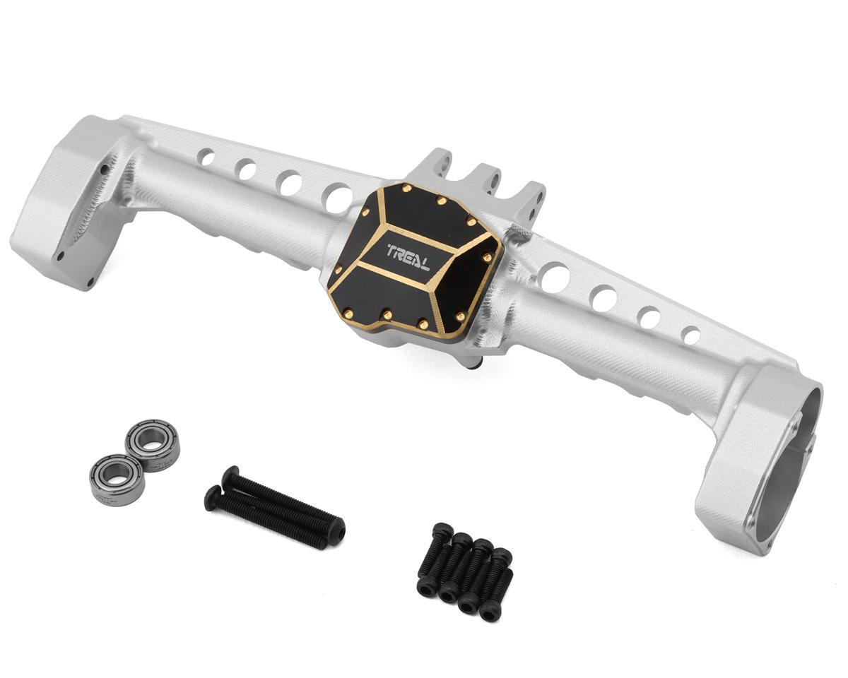 Treal Hobby SCX10 III Aluminum Rear Portal Axle w/Brass Differential Cover