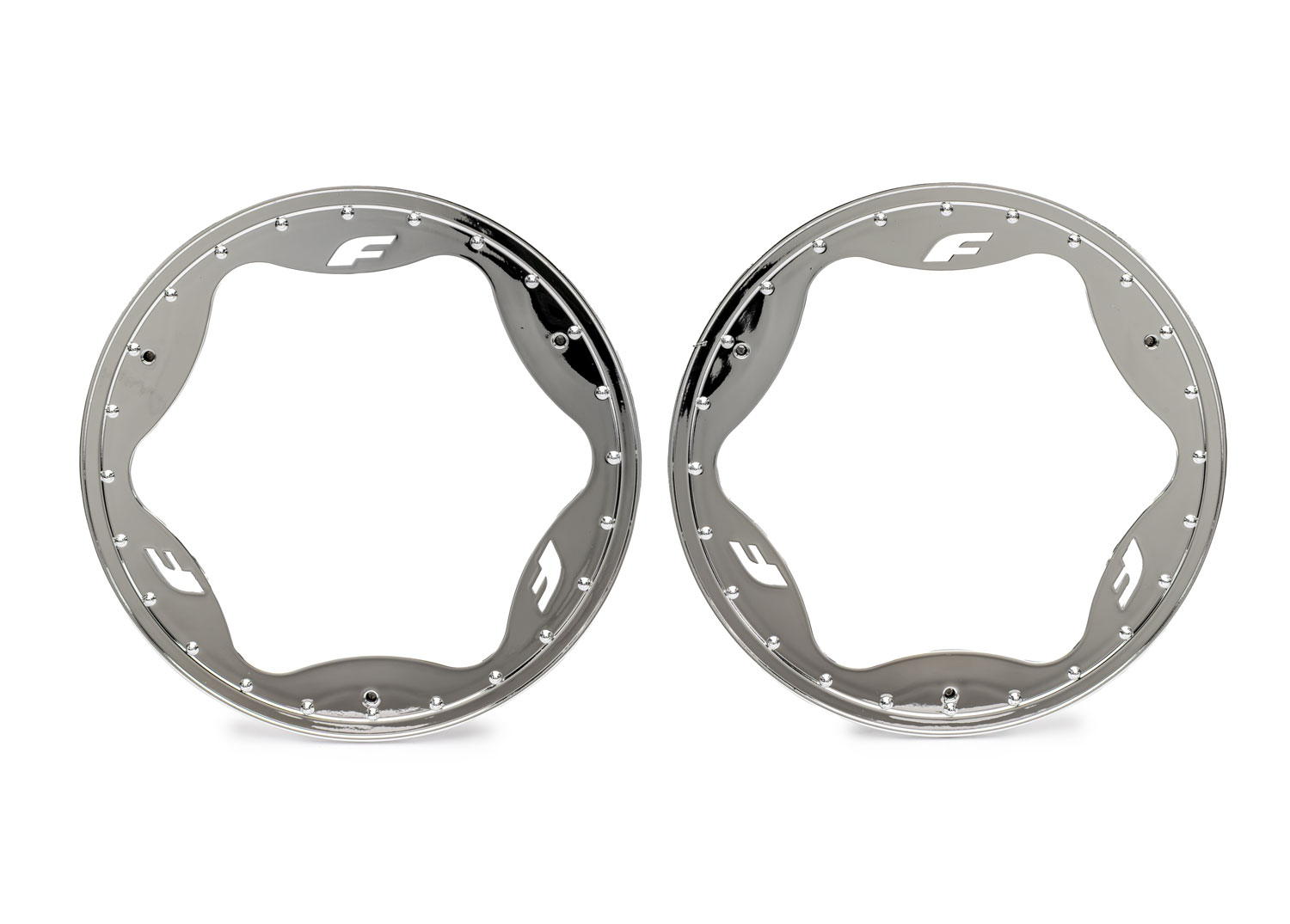 4.3" Chrome Funco Rear Beadlock Rings (2)