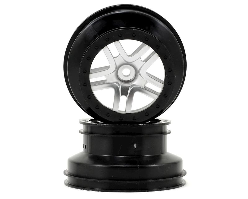 SCT Satin Chrome & Black Split-Spoke Wheels (2)