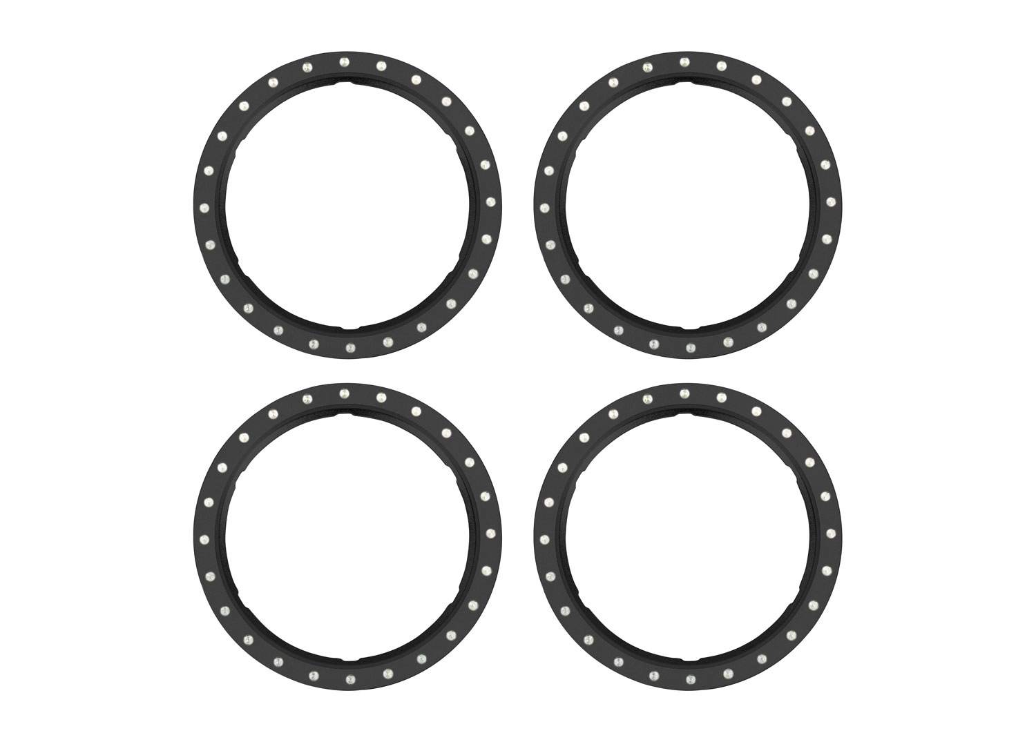 Pro Scale Black Aluminum Beadlock Rings (4)