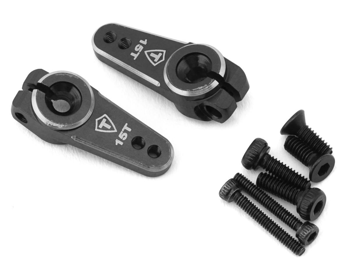 Treal Hobby Axial SCX24 Aluminum Servo Horn (Grey) (2) (15T) (Emax)