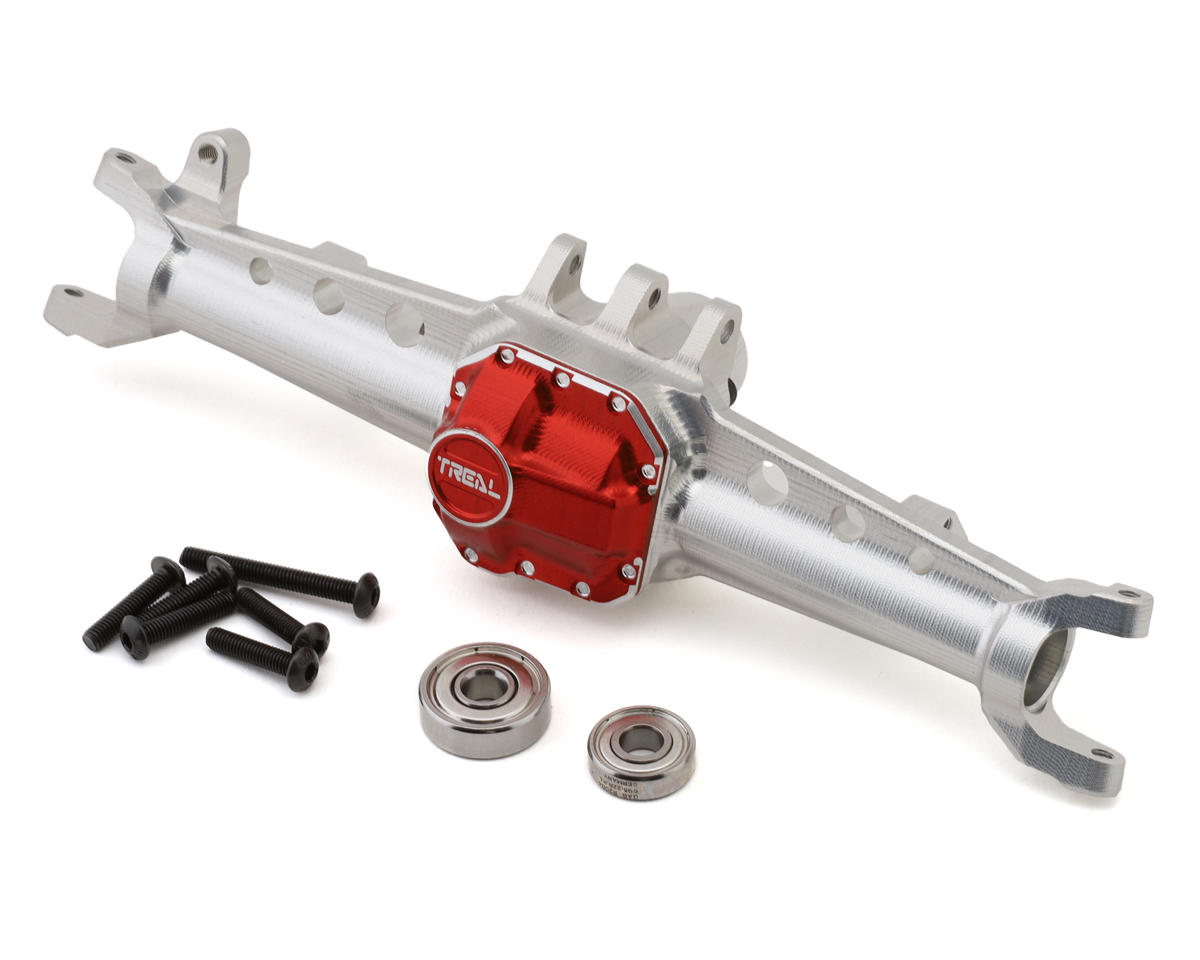 Treal Hobby Axial SCX10 II CNC-Machined Aluminum Front Axle Housing (Silver)