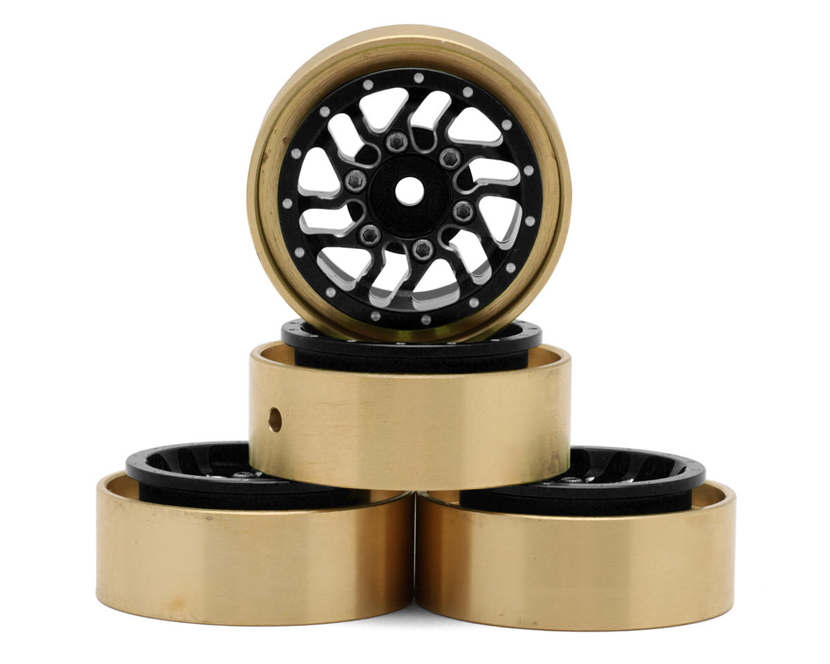 Samix Aluminum/Brass 1.0" Beadlock Wheel Set for Traxxas® TRX-4M™ w/7mm Hex