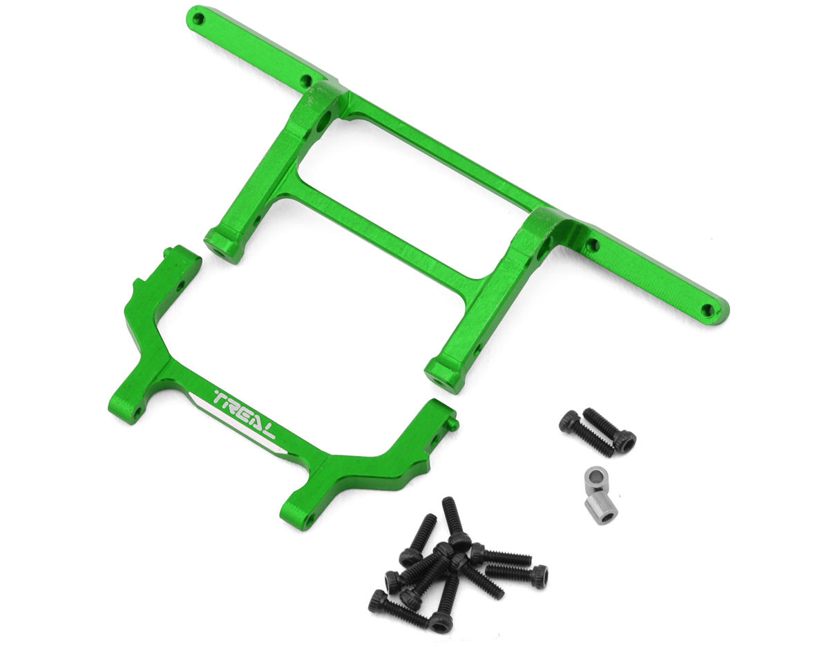 Treal Hobby Axial SCX24 Aluminum Rear Bumper Mount (Green) (C10)