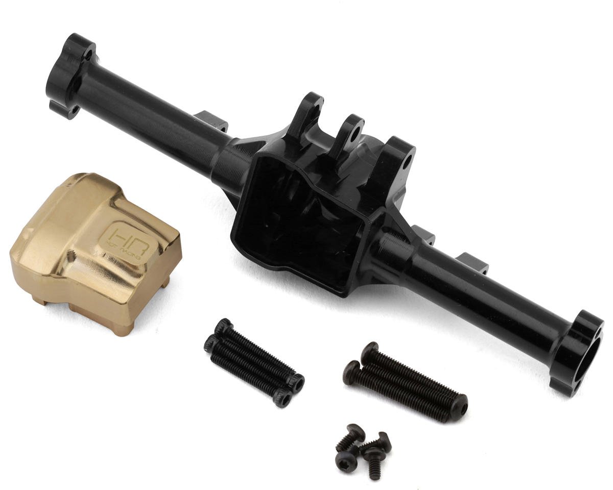 Hot Racing Aluminum Rear Axle & Brass Differential Cover for Traxxas TRX-4M