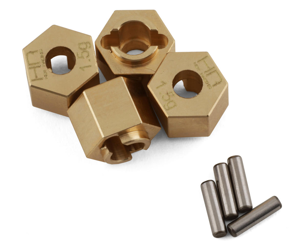 Hot Racing 7mm Brass Wheel Hexes w/Pins for Traxxas TRX-4M (4)