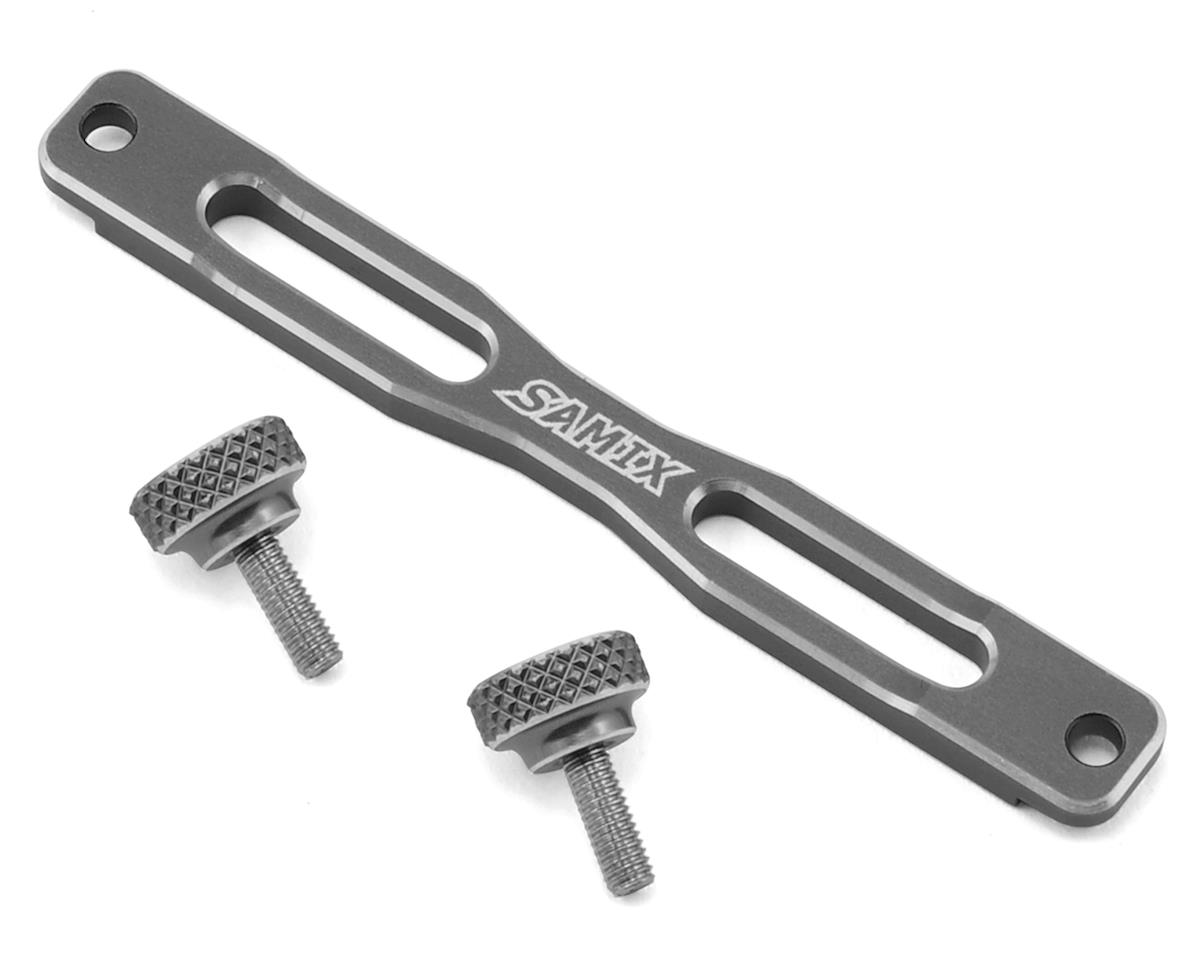 Samix SCX10 II Aluminum Shock Plate Stiffener (Grey)