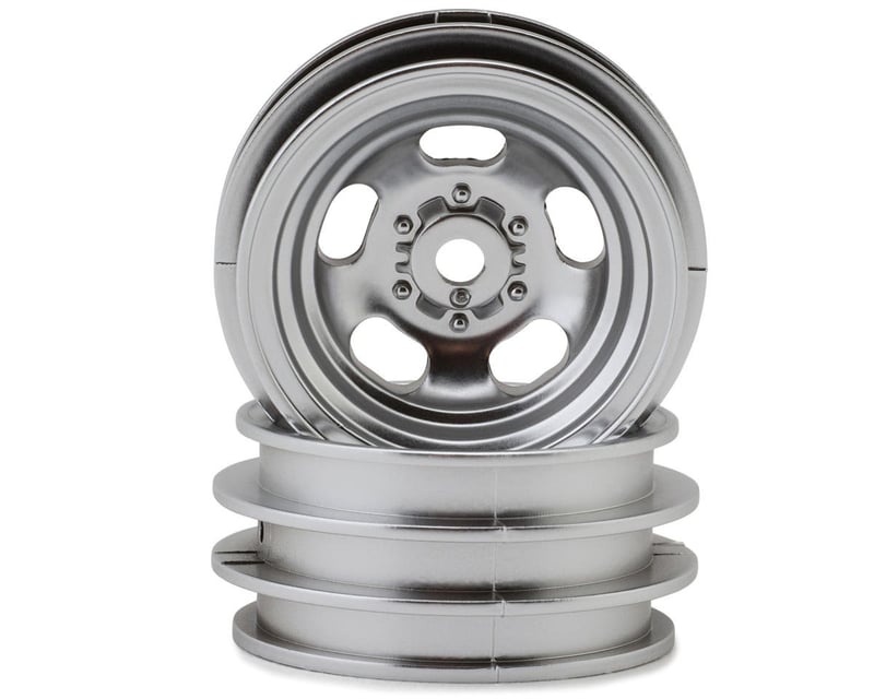 TRX-4M 1" Satin Chrome Slotted Wheels (2)
