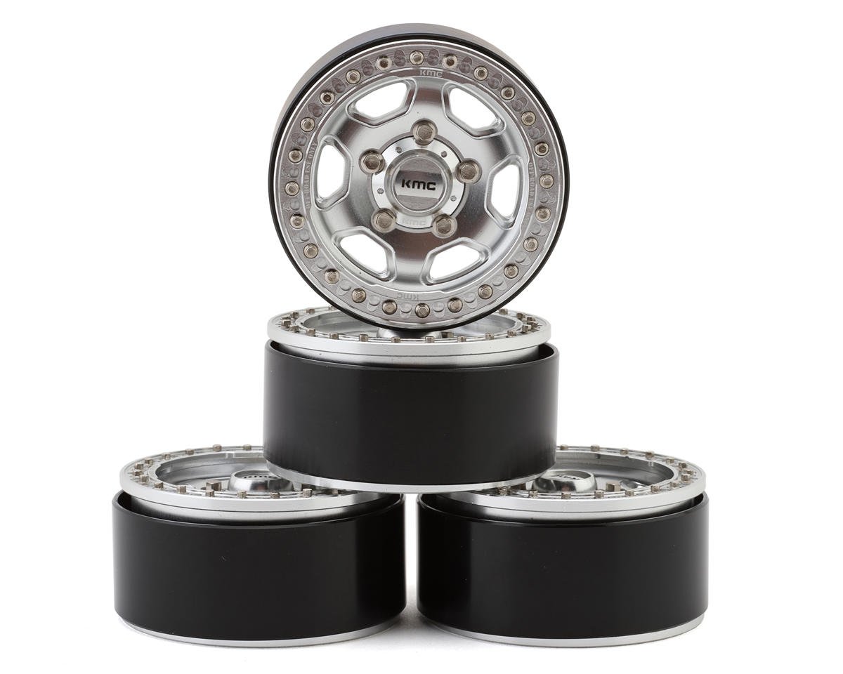 RC4WD KMC 1.7" Hex Rock Crawler Beadlock Wheels (Silver) (4)