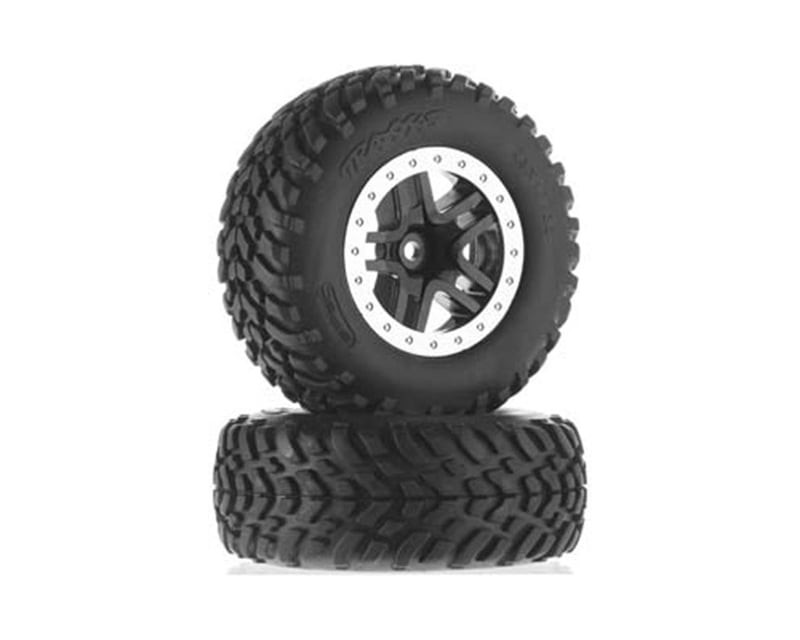 Black & Satin Chrome Wheels & Off-Road Tires (2)